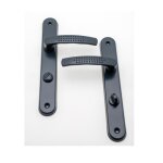 Poign�e de porte int�rieure - quincadeco - elona - aluminium - gris ral 7016 - condamnation