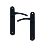 Poigne de porte intrieure - quincadeco - lisea - aluminium noir - entraxe 195 mm - rversible