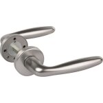 Poign�e de porte sur rosace - hoppe et cie - inox - carr� � montage rapide