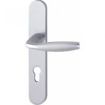 Poign�e sur plaque - hoppe - cl� i - argent - tige carr�e 7 mm - pour portes jusqu� 67 mm