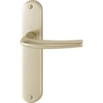 Poign�e sur plaque - hoppe - san diego - aluminium - r�versible - double - bec de canne