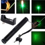 Pointeur laser vert 532nm 5mw 303 faisceau de lazer pen + faisceau de gravure