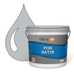 Peinture satin - pok - gris perle - 10l - lessivable - acrylique - intrieur