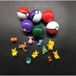Pokball pokmon lot de 6 avec 6 figurines + sac collector