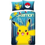 Pokemon - parure de lit coton enfant pikachu neon lit 1 place housse de couette 140x200 cm une taie d?oreiller ...