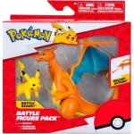 Pokmon pkw3459 - figurine de bataille - dracaufeu et pikachu