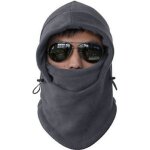 Polaire sport moto cagoule ski masque visage capuche bonnet homme hiver unisexe gris