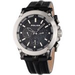 Montre quartz homme - police - taman pewjf2226640 - acier inoxydable - noir - cuir