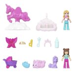 Polly pocket - coffret 2�en�1 lapin - avec 2�figurines et 12�accessoires - polly pocket - jft88