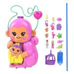Polly pocket - maman singe et son b�b� - coffret 2�mini - figurines hwp04