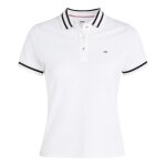 Polo 3 boutons coton transitionnel tommy jeans blanc