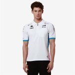 Polo adram bwt alpine f1 team 2024 pour homme - blanc bleu rose