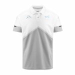 Polo angai bwt alpine f1 team 2023 gris pour homme - manches courtes - kappa