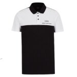 Polo - armani exchange - 6kzfaj - zj5xz - 2181 - noir et blanc - manches courtes - col polo � 3 boutons ...