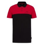 Polo armani exchange - rf. 6kzfaj - zj5xz - 4428 - noir rouge - col polo  3 boutons - bicolore - manches ...