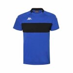 Polo barli pour homme - kappa - coupe droite - manches courtes - gris noir