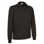 Polo col zipp� - homme - r�f nairobi - noir - manches longues - 100% coton - tailles s � 3xl