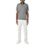 Polo droit kaporal - homme - gris anthracite - manches courtes - col zipp - fermeture zip
