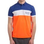 Polo - ea7 emporio armani - regular - bleu - col polo - manches courtes