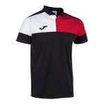 Polo enfant joma crew v - noir / rouge / blanc - 12 / 14 ans