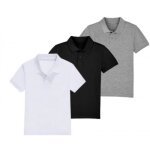 Polo enfant - non spcifi - lot de 3 - manches courtes - 100% coton - tailles 3 / 4  12 / 14 ans