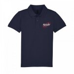 Polo enfant rugby manches courtes bleu marine - - bleu