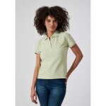 Polo femme kaporal jule - vert - manches courtes - col boutonn� - logo brod�