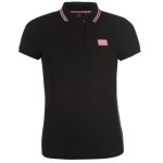 Polo femme - lonsdale london - noir - manches courtes - col polo