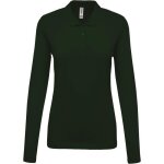 Polo femme manches longues kariban - vert forêt - coupe ajustée - 100% coton piqué Polo femme manches longues kariban - vert forêt - coupe ajustée - 100% coton piqué