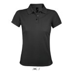 Polo femme - prime - gris fonc� - manches courtes - coutures renforc�es - facile dentretien