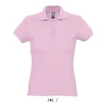 Polo femme - passion - manches courtes - 100% coton - coupe ajuste - rose