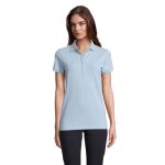 Polo femme - sols - owen - bleu l�ger - manches courtes - 100% coton