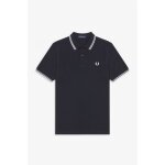 Polo homme - fred perry - m3600 - double liseré - bleu marine Polo homme - fred perry - m3600 - double liseré - bleu marine