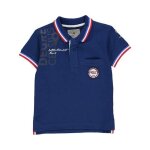 Polo gar�on - ecalor - manches courtes - 100% coton - bandes tricolores