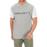 Polo homme manches courtes et col revers hmx1008b - gris chin� - blanc