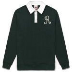 Polo heita robe di kappa pour homme - vert - rugby - manches longues - coupe droite