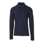 Polo homme armani exchange bleu 165200 - manches longues - boutons - coton et lasthanne