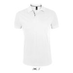 Polo homme - portland - blanc - manches courtes - 100% coton - coupe ajust�e