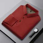 Polo homme chaud doubl� polaire hiver t - shirt tops business confortable manches longues couleur unie ...