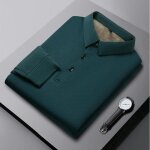 Polo homme chaud doublé polaire hiver t - shirt tops business confortable manches longues couleur unie ... Polo homme chaud doublé polaire hiver t - shirt tops business confortable manches longues couleur unie ...