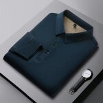 Polo homme chaud doubl polaire hiver t - shirt tops business confortable manches longues - insfity - ...