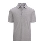 Polo homme classique - fondupin - m - 3xl - gris - manches courtes - respirant