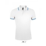 Polo homme - sols - 00577 - blanc - manches courtes - ajust�