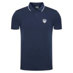 Polo homme ea7 emporio armani - bleu - manches courtes - logo ea7 emporio armani