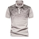 Polo hommepolos homme golf avec motif imprim� d�grad�polo homme manches courtes � l�gers respirant - ...