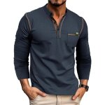 Polo hommes golf tennis manches longues fit grande vêtements masculin xh454 bleu marine Polo hommes golf tennis manches longues fit grande vêtements masculin xh454 bleu marine