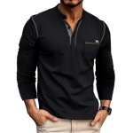 Polo hommes golf tennis manches longues fit grande vêtements masculin xh454 noir Polo hommes golf tennis manches longues fit grande vêtements masculin xh454 noir