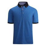 Polo homme - insfity - imprim� manches courtes - tissu confortable - taille us - bleu