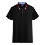 Polo homme insfity - manches courtes - col polo - tissu confortable - noir Polo homme insfity - manches courtes - col polo - tissu confortable - noir