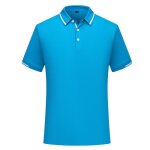 Polo homme - insfity - manches courtes - coupe droite - confortable - bleu clair